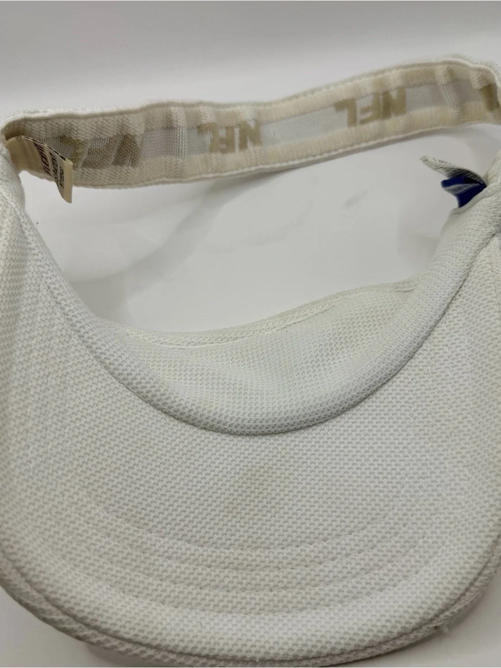 Vintage Reebok Kansas City Chiefs Sun Visor Hat White Spell Out NFL Cap